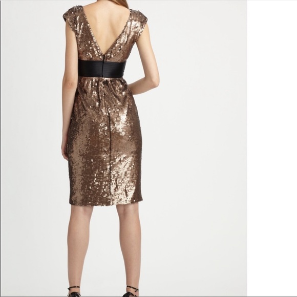 BCBG Bronze Midi Sequin Dress - Picture 3 of 7
